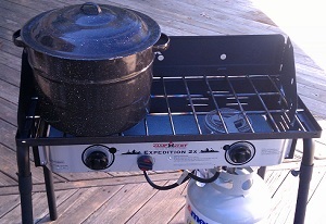 Camp Stoves are great for outdoor canning